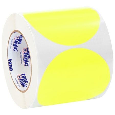 Bsc Preferred 4'' Fluorescent Red Inventory Circle Labels BUY00024433